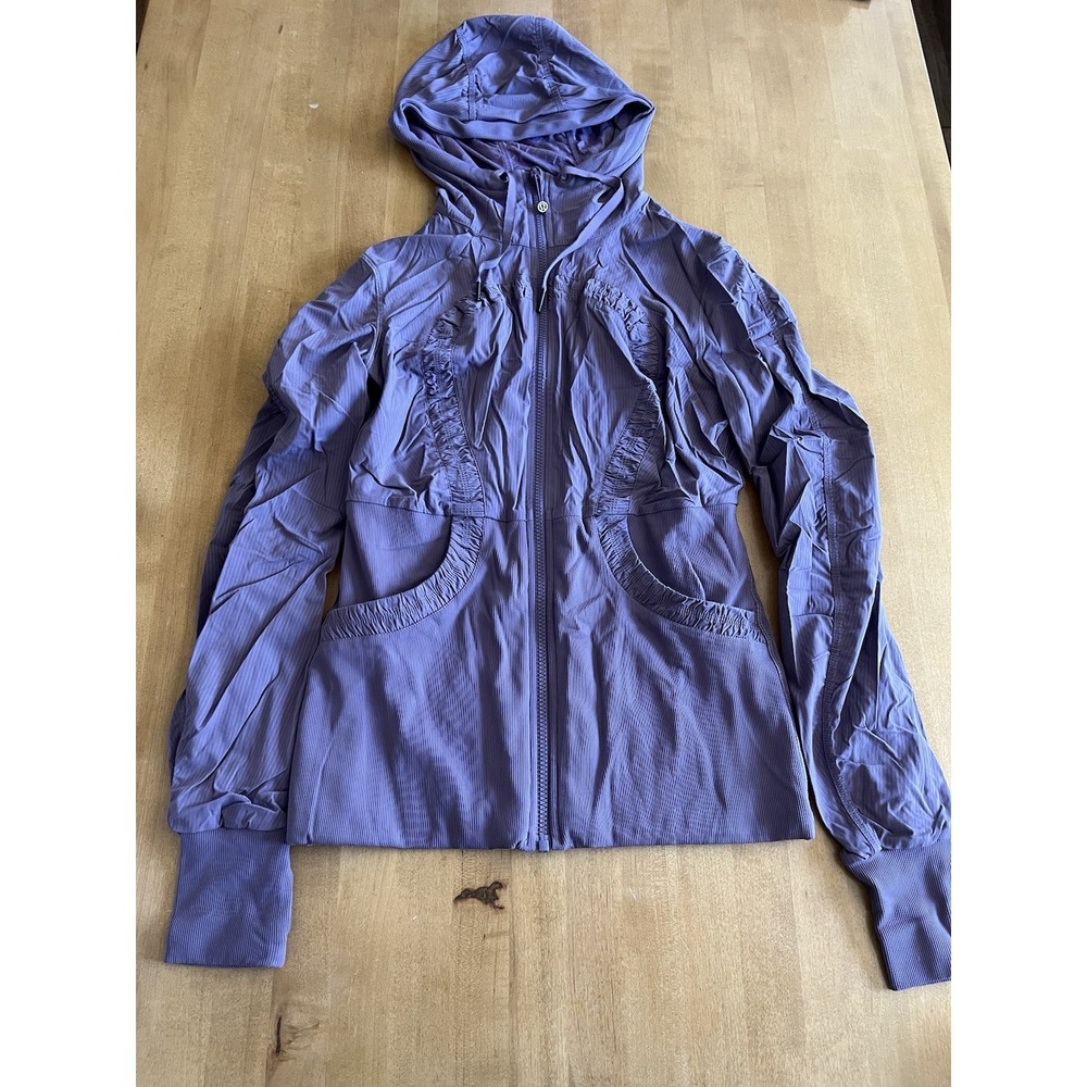 Lululemon Dance Studio Zip-Up Hoodie Reversible Jacket Women's Size 10 Plum Purp